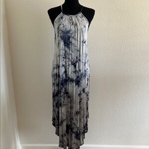 Olivia Rae Blue and White High Low Dress